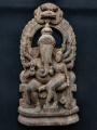 Ganesh et Shakti en bois du Kerala