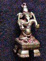 Beau Ganesh bronze dor assis
