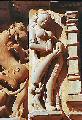 Sculpture trs fine d'une nymphe cleste se retirant une pine du pied